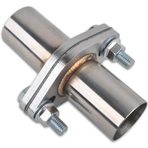 Exhaust Flange Bolts Quick Fix Repair Pipe Kit w/Gasket & Hardware, 1.75'' Inch OD 2 Bolts T304 Stainless Steel Universal Flange Replacement Kit