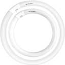 FC16T9/WW 40 Watt and FC12T9/WW 32W Set, 2700K Soft White, 16'' T9 40W Circline Light Bulbs, 12 inch 32 Watt Circular Fluorescent Tube, Round Fluorescent Bulb CRI 82, 5700 Lumen G10q