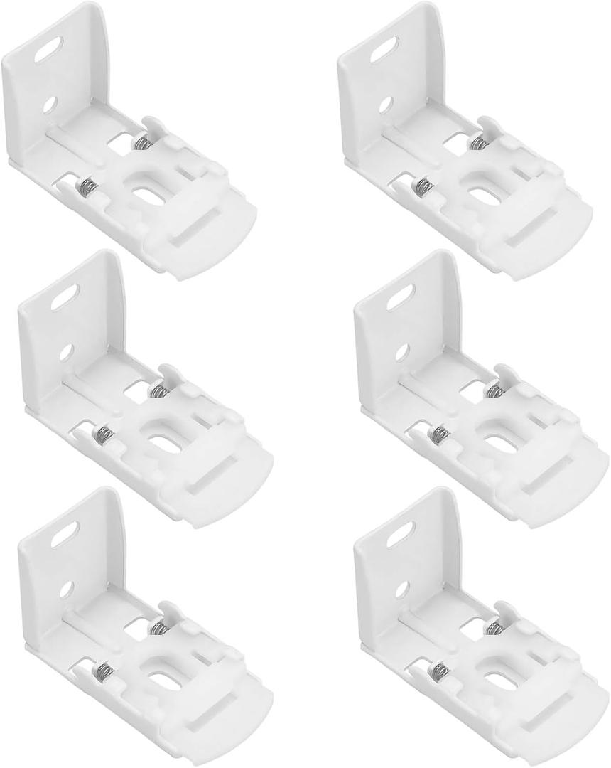 6pcs Tube Diameter 48x29mm Roman Blinds Push Spring Bracket for Face Fixing Side Winder Head Rail Shutters Roller Blind Brackets