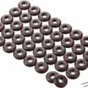 3/4" Screw on Furniture Sliders-Furnigear Heavy Duty PTFE (Teflon) Chair Leg Slides Glides Move Your Furniture Easy & Safely - Best Floor Protector(Brown-40pack)