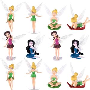 12 Pcs Set Miniature Fairies Figurines Accessories, Planter Pot Hanger Decorations Fairies Flower Pot Plastic Fairy Garden Figurines Angel Accessories Ornaments for Outdoor Decor