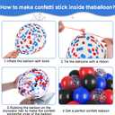 6 x 60Pcs Balloons 12 Inch Blue Black Red Balloons Birthday Party Supplies Latex Helium for Arch Garland Kit Boys Girls Themed Birthday Party Decorations Baby Shower Favors (Black)