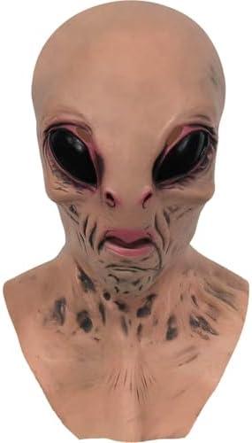 Amazon.com: Alien Mask with Neck Scary Alien Head Latex Mask for Halloween Costume Party Prop : Clothing, Shoes & Jewelry
