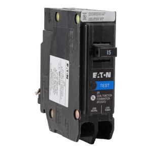 CUTLER-HAMMER BRP115DF 15 Amp Single Pole Dual Function Circuit Breaker - AFCI/GFCI Protection, 120 Volt, Plug-On Neutral, UL Listed (1)