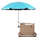 Beach Chair Umbrella with Universal Clamp,360 Adjustable Sunshade Umbrella,Clip on Parasols for Patio,Wheelchairs,Golf Carts