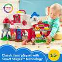 Fisher-Price Little People Caring for Animals Farm Electronic Interactive playset with Smart Stages Learning Songs for Toddlers Ages 1 and up