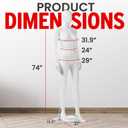 TopMaster Female Form Mannequin - Versatile 360 Design, Easy Assemble, Full Body Dress Form Female Mannequin with Adjustable Posture, Turnable Head & Flexible Limbs - White