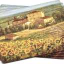 Pimpernel Tuscany Collection Placemats | Set of 4 | Heat Resistant Mats | Cork-Backed Board | Hard Placemat Set for Dining Table | Measures 15.7 x 11.7 Multicolor