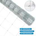 Farm Fence, 4ft X 164ft Wire Fence, Goat Cattle Deer Livestock Fence, Galvanized Woven Hog Wire Fencing,Fencing for Yard and Animals Protection