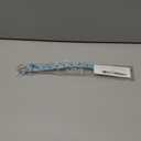 Leather Cat Collars with Bell and Safety Elastic Belt Moon and Stars Stud Adjustable for Cats and Kitten Girl boy Size 7.5-10 Inch (Light Blue)