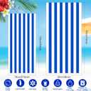 Redbaker 16 Packs 72 x 36 Inches Oversized Beach Towel Bulk Extra Large Pool Towels Set Microfiber Quick Dry Swim Towel Blanket for Women Men Adult Bath Travel (Bright Color, Stripes)