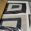 Black And White Wall Art Geometry Beige Abstract Blue Canvas Pictures Oil Paintings With Black Framed Arts for Living Room Bedroom Office 24"x48"