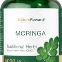 2 x Moringa Oleifera | 240 Capsules | Non-GMO and Gluten Free Supplement | Complete Green Superfood | from Moringa Leaf Powder