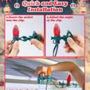 Minetom Christmas Light Clips Outdoor C7 C9, 50 Count Universal Quick Christmas Light Spring Clips for Outside Roof Gutter Shingle Fence E12 E17 Base (Green)