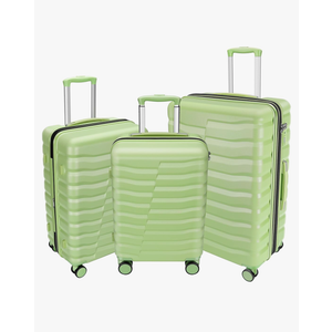 Lightweight Luggage with Spinner Wheels & YKK Zipper, 3-Piece Travel Suitcase ABS+PC Hardshell Luggage Set with TSA Lock, Light Avocado Green (20+24+28 inch)