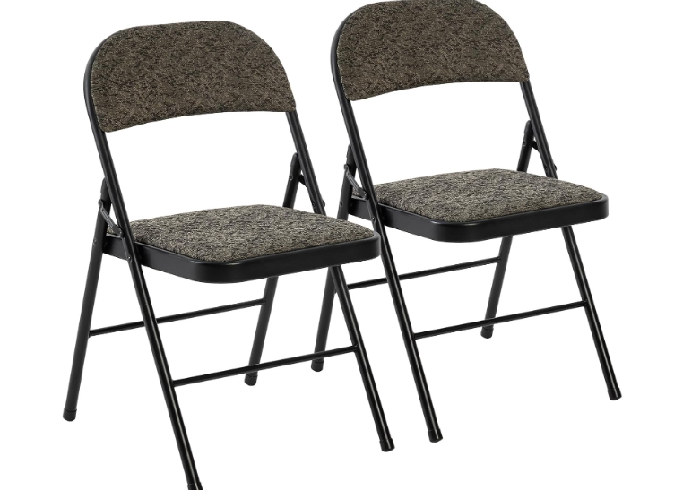 DUMOS Padded Folding Chairs 2 Pack, Dining Patio Chairs, Outdoor Home