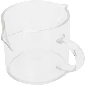 2 Pack Double Spout Glass, Espresso Shot Glass Measuring Cup Milk Cup Espresso Cups with Handle Espresso Clear Glass Espresso Measuring Glass for Home