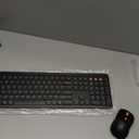 Bluetooth Keyboard and Mouse, 2.4G + Dual Bluetooth Multi Device, Full Size Silent Ergonomic Keyboard with 4 Level DPI Adjustable Wireless Mouse for Windows, Mac OS Desktop/Laptop/PC