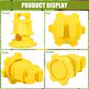 Frienda 100 Pcs Electric Fence Wire Insulators Screw Round Post Insulator Fence Wire Holding Insulator Post Clips Insulators for Farm Garden Pet Containment Animal Husbandry Electronic (Yellow)