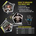 ihuan Ventilated Weight Lifting Gym Workout Gloves with Wrist Wrap Support for Men & Women, Full Palm Protection, for Weightlifting, Training, Fitness, Hanging, Pull ups (Black, X-Large)