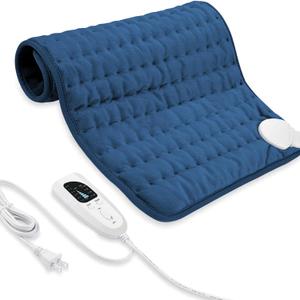 24"X20" Electric Heating pad with 6 Heat Settings, Auto Shut Off, Dark Blue Dry Electric Heating for Back Neck Knee Arms Legs Shoulder Heat Pads for Christmas Birthday Father's Day Mother's Day