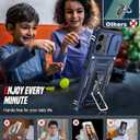 LeYi for Motorola Moto G-5G-2024 Case: Moto G 2024 Case with Slide Camera Cover, [Military-Grade] Shockproof Protection Moto G 2024 Phone case, Magnetic Stand Funda para Moto G5G 2024, Navy Blue