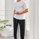 GINGTTO Men's Sweatpants Open Bottom with Pockets Stacked Flared Track Pants (M)