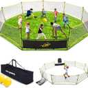 GagaBall Pit 3-in-1 Portable with Basketball Hoop & Soccer Goals, 20ft Giant Arena for Kids, Outdoor Family Game for Camp & School