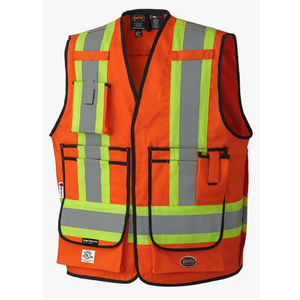 Pioneer Hi Vis FR Surveyor's Safety Vest - Flame Resistant ARC Rated - Reflective - for Men and Women