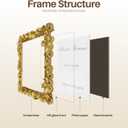 Cuspin 6x6 Picture Frame Vintage Gold Frames, Gold Ornate Leaf Textured Hand-Crafted Resin with Glass Front Antique Photo Frame for Tabletop Display, Retro Design Home Decor