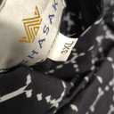SHASAK Men's Cotton Long Kurta With White Chains Look Print (XX-Large, Black)
