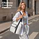 Puffer Tote Bag for Women, Lightweight Quilted Shoulder Bag with Multiple Pockets