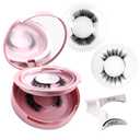 FADLASH Magnetic Eyelashes with Applicator, Reusable magnetic Lashes, 2 Pair False Eyelash Natural Look, No Glue Needed, Wispy Eyelashes Easy to Wear (806+24P)