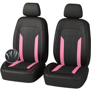 4PCS Cooling Car Seat Covers,Breathable Front Seat Covers with Mesh Construction and Foam Padding,Car Seat Protector to Reduce Back Sweating,Universal Car Interior for Car SUV (Pink)