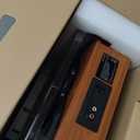 Vintage Record Player with Built-in Stereo Speakers Turntable Vinyls Records LP Phonograph Belt Drive 3 Speed 3 Size Support Wireless Input RCA Output Auto Stop Retro Wooden Walnut Red