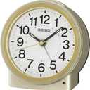 Seiko Sussex II Non Ticking Bedroom Alarm Clock, Gold