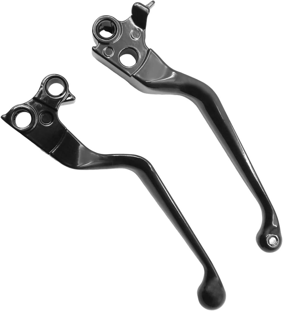 2 Pcs 43040 Black Brake Lever Hand Lever and Clutch Lever, Replacement for Harley Davidson Sportster 883 1200 1996-2003, Replacement for Softail 1996-2014 Fat Boy 1996-2010