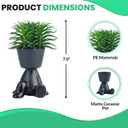 Faux Plants Indoor Decor, Artificial Succulents in Pots Small Artificial Plants in Ceramic Pots for Home and Kitchen Decor (Backward Arm Support)