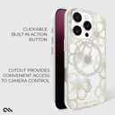 Case-Mate iPhone 16 Pro Max Case [Compatible with MagSafe] - Sparkly Floral Phone Case with 12ft Drop Protection - Premium Magnetic Cover for iPhone 16 Pro Max - Floral Gems