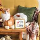 Fall Wooden Sign Every Leaf Speaks Bliss To Me Fluttering From The Autumn Tree Fall Wooden Decor Rustic Seasonal Thanksgiving Display Autumn Poetry Sign Autumns Decor for Farmhouse Shelf 5.9x5.9 inch