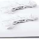 Split King/2 Pack Twin XL Fitted Sheet Only, 100% Egyptian Cotton, 600 Thread Count, 8"-16" Deep Pocket Sateen Weave Bottom Sheet, Soft Breathable Hotel Quality (Split King/2 Pack Twin XL, White)