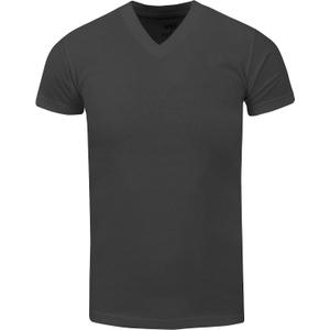 Men's Heavyweight Cotton T Shirt Basic 6.2 Ounce Short Sleeve V Neck Plain Tee Top Tshirts Regular Big and Tall Size (S)