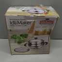 Stainless Steel Idli Maker with Lid, Idli Pot Steamer, 3 Plates (12 Idlies), Silver