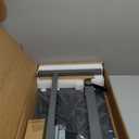 Vaunn Medical Pneumatic Adjustable Overbed Bedside Table with Wheels (Hospital and Home Use) (Black)