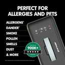 PuroAir Air Purifier 100i Smart HEPA Air Purifiers for Home Pets - Portable Small Air Purifier Filters up to 550 Ft of Pollutants, Smoke, Pollen, Dust - Room Air Purifiers for Bedroom, Baby, Office