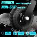 Gate Wheel Fence Gate Wheels for Wooden Gate Metal Tube Gate, 6inch Heavy Duty Gate Wheel 500lb Capacity 360 Degree Rotation Spring-Loaded Gate Casters Suitable for Various Land Surface, Black