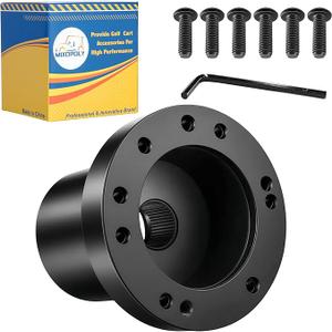 Golf Cart Steering Wheel Hub Adapter fits EZGO TXT/RXV Model, Black and Anti-rust