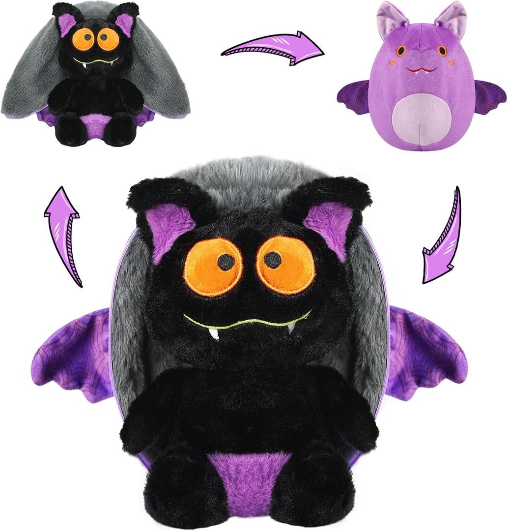 Halloween Bat Stuffed Animal - Purple Plush Toy for Kids & Adults, Cute Bat Stuffed Animal with Soft Plush for Halloween Decor & Gifts