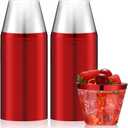 Norme 50 Pcs Plastic Cups 9 oz Rimmed Plastic Cups Heavy Duty Wine Glasses Cocktail Glasses Drinking Tumblers for St. Patrick's Day, Easter, Weddings, Graduation, Birthdays Parties(Red)