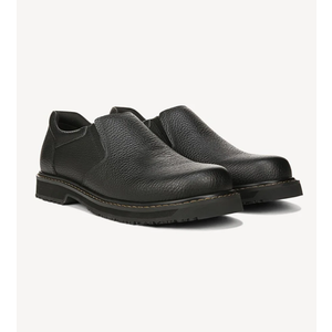 Dr. Scholl's Shoes Men's Winder II Slip Resistant Work Loafer, Black Leather, 11.5 Wide